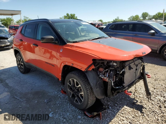 2020 Jeep Compass Trailhawk z VIN 3C4NJDDB2LT108889, wystawiony jako Copart lot #57434325 z przebiegiem 48 297 mil mil oraz Szkoda całkowita • Salvage title. Historia ofert i sprzedaży dostępna na DreamBid. Obrazek 4.