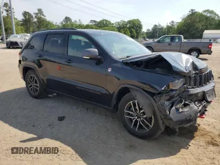 2019 Jeep Grand Cherokee Trailhawk with VIN 1C4RJFLG6KC838275, listed as a Copart auction lot 53002185 with 77,597 mi miles and Salvage title. Bid and sale history available at DreamBid. Image 4.