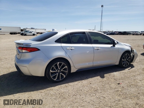 2022 Toyota Corolla SE with VIN JTDS4MCE1N3501612, listed as a Copart auction lot 50232055 with 55,098 mi miles and Salvage Title. Bid and sale history available at carsss.com. Image 3.