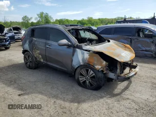 2014 Kia Sportage EX with VIN KNDPCCAC3E7630075, listed as a Copart auction lot 55671655 with Not provided miles and Salvage title. Bid and sale history available at DreamBid. Image 4.