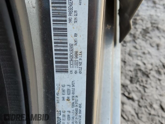 2012 Chrysler 200 S with VIN 1C3CCBHG9CN162092, listed as a Copart auction lot 53991634 with 145,094 mi miles and Salvage Title. Bid and sale history available at carsss.com. Image 14.