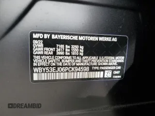 2023 BMW i7 xDrive60 z VIN WBY53EJ06PCK94598, wystawiony jako Copart lot #79552504 z przebiegiem 16 412 mil mil oraz Szkody całkowita. Historia ofert i sprzedaży dostępna na DreamBid. Obrazek 14.