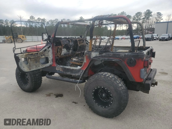 1997 Jeep Wrangler Sport with VIN 1J4FY19S8VP529153, listed as a Copart auction lot 45720935 with 0 mi miles and Salvage Title. Bid and sale history available at carsss.com. Image 2.