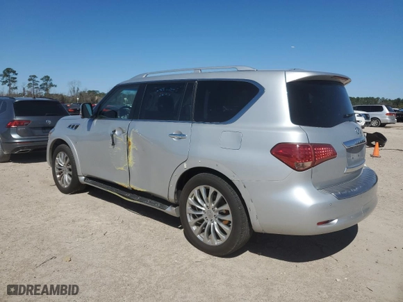 2017 Infiniti QX80 with VIN JN8AZ2NE9H9154650, listed as a Copart auction lot 47235105 with 115,621 mi miles and Salvage Title. Bid and sale history available at carsss.com. Image 2.