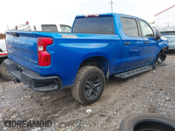 2022 Chevrolet Silverado 1500 Custom Trail Boss with VIN 3GCPDCED3NG689082, listed as a IAAI auction lot 41847136 with 38,101 mi miles and . Bid and sale history available at DreamBid. Image 4.