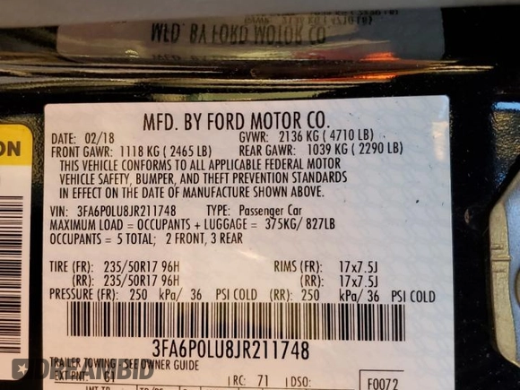 2018 Ford Fusion Hybrid SE with VIN 3FA6P0LU8JR211748, listed as a Copart auction lot 38046363 with 76,044 mi miles. Bid and sale history available at carsss.com. Image 12.