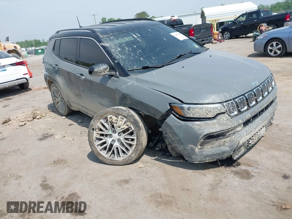 2022 Jeep Compass High Altitude with VIN 3C4NJDCB4NT158729, listed as a IAAI auction lot 42095683 with 53,874 mi miles and . Bid and sale history available at DreamBid. Image 1.