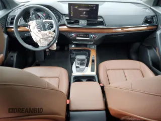 2023 Audi Q5 S line Premium with VIN WA1GAAFYXP2157574, listed as a Copart auction lot 55911315 with 17,830 mi miles and Salvage title. Bid and sale history available at DreamBid. Image 8.
