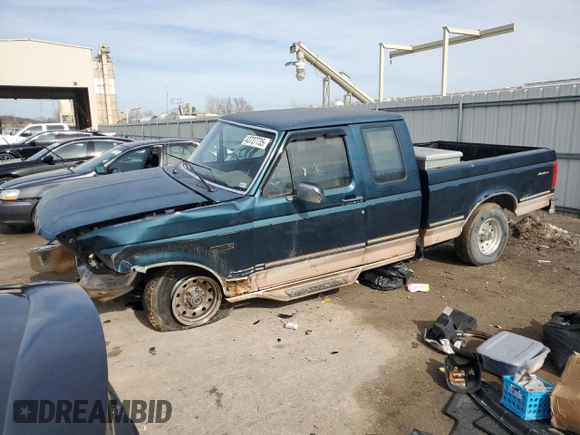1995 Ford F-150 with VIN 1FTEX15N5SKA70760, listed as a Copart auction lot 43727735 with 295,723 mi miles and Salvage Title. Bid and sale history available at carsss.com. Image 1.