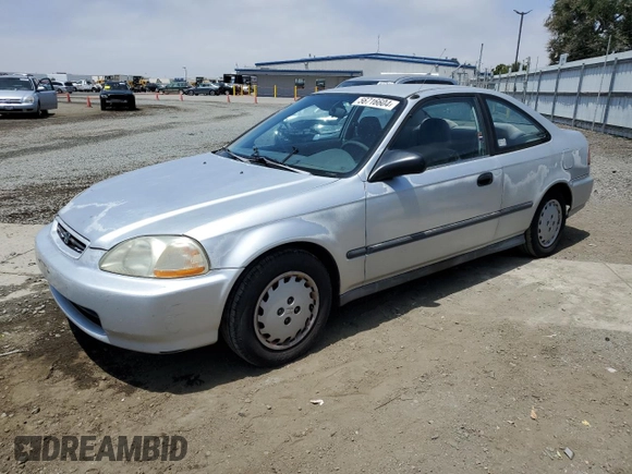1997 Honda Civic DX with VIN 1HGEJ6128VL021000, listed as a Copart auction lot 56716604 with 152,654 mi miles and Salvage Title. Bid and sale history available at carsss.com. Image 1.