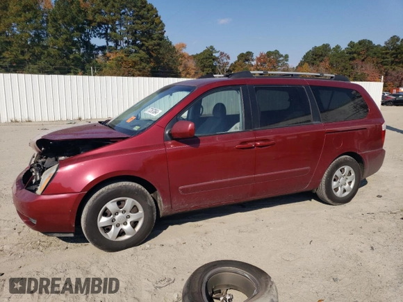 2007 Kia Sedona LX with VIN KNDMB233176190864, listed as a Copart auction lot 77267064 with 205,149 mi miles and Salvage Title. Bid and sale history available at carsss.com. Image 1.