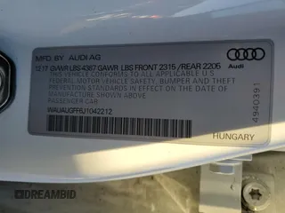 2018 Audi A3 Sedan Premium with VIN WAUAUGFF6J1042212, listed as a Copart auction lot 80358753 with 64,712 mi miles. Bid and sale history available at carsss.com. Image 12.