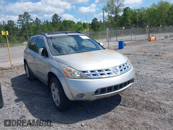 2004 Nissan Murano SL with VIN JN8AZ08T04W214583, listed as a IAAI auction lot 42142039 with 283,331 mi miles and . Bid and sale history available at DreamBid. Image 1.