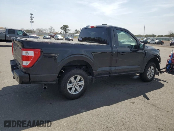 2021 Ford F-150 XL with VIN 1FTMF1CB4MKF09005, listed as a Copart auction lot 53935765 with 52,332 mi miles and Salvage title. Bid and sale history available at DreamBid. Image 3.