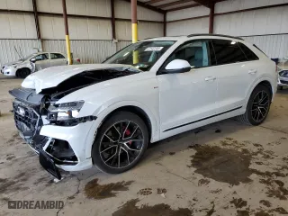 2020 Audi Q8 Prestige with VIN WA1FVAF15LD022939, listed as a Copart auction lot 57142233 with 35,061 mi miles. Bid and sale history available at carsss.com. Image 1.