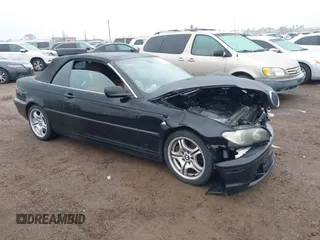 2004 BMW 3 Series 330Ci with VIN WBABW53454PJ95414, listed as a IAAI auction lot 41562410 with 1 mi miles. Bid and sale history available at carsss.com. Image 1.