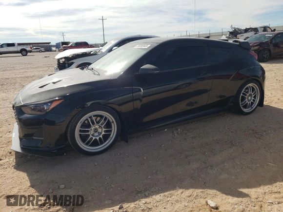 2019 Hyundai Veloster Turbo z VIN KMHTH6AB0KU012021, wystawiony jako Copart lot #43035945 z przebiegiem 86 042 mil mil oraz Szkoda całkowita • Salvage title. Historia ofert i sprzedaży dostępna na DreamBid. Obrazek 1.