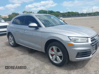 2019 Audi Q5 Premium with VIN WA1ANAFY0K2124702, listed as a IAAI auction lot 42187528 with 53,388 mi miles and . Bid and sale history available at DreamBid. Image 1.