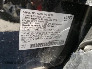 2022 Audi Q3 S line Premium Plus with VIN WA1EECF36N1148238, listed as a Copart auction lot 46962973 with 2,656 mi miles. Bid and sale history available at carsss.com. Image 12.