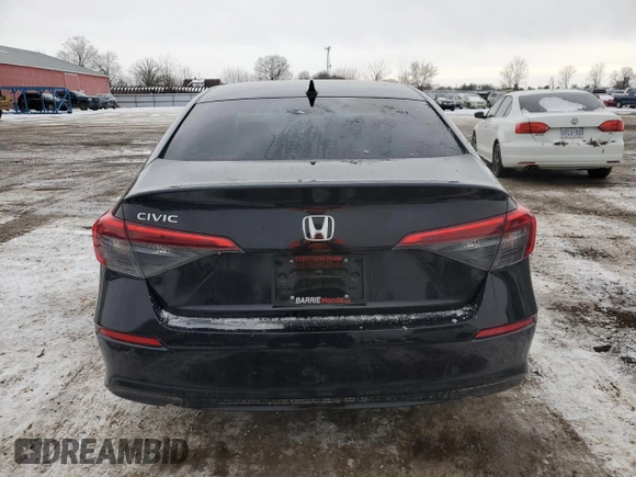 2024 Honda Civic Sedan EX with VIN 2HGFE2F32RH117663, listed as a Copart auction lot 86250814 with 12,043 mi miles and Salvage Title. Bid and sale history available at carsss.com. Image 6.