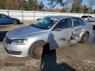 2014 Volkswagen Passat S w/Nav with VIN 1VWAP7A36EC019494, listed as a Copart auction lot 41654365 with 95,322 mi miles and Salvage Title. Bid and sale history available at carsss.com. Image 1.