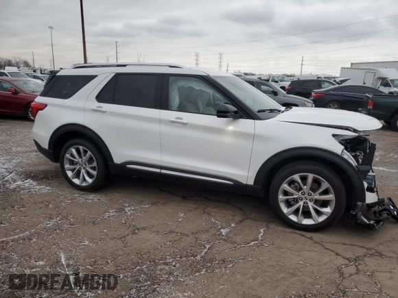2023 Ford Explorer Platinum with VIN 1FM5K8HC4PGB82389, listed as a Copart auction lot 87203834 with 3,831 mi miles and Salvage title. Bid and sale history available at DreamBid. Image 4.