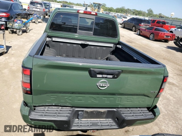 2022 Nissan Frontier SV z VIN 1N6ED1EJ9NN613176, wystawiony jako Copart lot #57520715 z przebiegiem 33 102 mil mil oraz Szkoda całkowita • Salvage title. Historia ofert i sprzedaży dostępna na DreamBid. Obrazek 6.