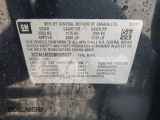 2011 GMC Terrain SLT-1 with VIN 2CTALUEC5B6335937, listed as a IAAI auction lot 41976373 with 198,674 mi miles and . Bid and sale history available at carsss.com. Image 9.