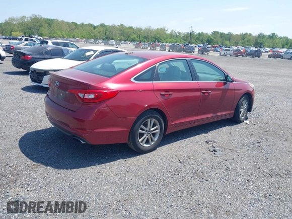 2016 Hyundai Sonata SE with VIN 5NPE24AF0GH426827, listed as a IAAI auction lot 42163411 with 120,294 mi miles and . Bid and sale history available at carsss.com. Image 4.