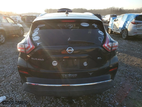 2017 Nissan Murano SL with VIN 5N1AZ2MGXHN117432, listed as a Copart auction lot 88562565 with 88,391 mi miles and Salvage Title. Bid and sale history available at carsss.com. Image 6.