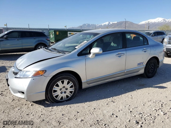 2009 Honda Civic Sdn GX with VIN 1HGFA46599L000884, listed as a Copart auction lot 52988765 with 152,420 mi miles and Clean Title. Bid and sale history available at carsss.com. Image 1.