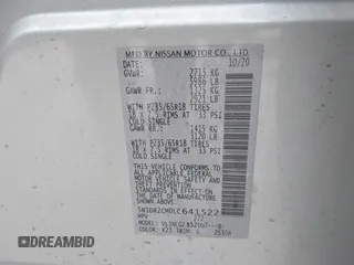 2020 Nissan Pathfinder SL with VIN 5N1DR2CM0LC641522, listed as a IAAI auction lot 42085317 with 82,078 mi miles and . Bid and sale history available at DreamBid. Image 9.