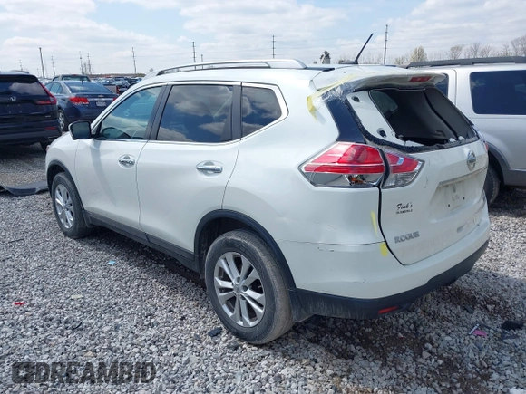 2015 Nissan Rogue SL with VIN 5N1AT2MV2FC804820, listed as a IAAI auction lot 41932296 with 174,633 mi miles and . Bid and sale history available at carsss.com. Image 3.