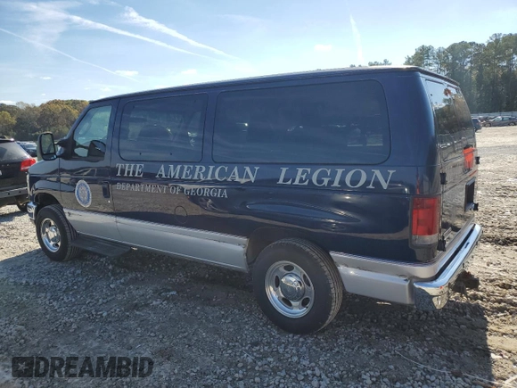 2008 Ford Econoline Passenger XL with VIN 1FMNE11L48DA51670, listed as a Copart auction lot 77653154 with 124,127 mi miles and Salvage title. Bid and sale history available at DreamBid. Image 2.