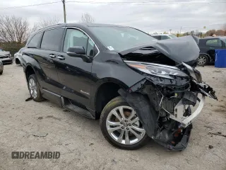 2023 Toyota Sienna Platinum with VIN 5TDERKEC6PS175340, listed as a Copart auction lot 57083465 with Not provided miles and Salvage title. Bid and sale history available at DreamBid. Image 4.