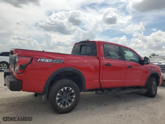 2024 Nissan Titan XD PRO-4X with VIN 1N6AA1FB9RN110722, listed as a Copart auction lot 64190064 with NaN miles and Salvage Title. Bid and sale history available at carsss.com. Image 3.