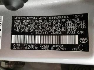 2014 Toyota Prius Four with VIN JTDKN3DU0E1743834, listed as a Copart auction lot 53026505 with 128,378 mi miles and Salvage Title. Bid and sale history available at carsss.com. Image 12.
