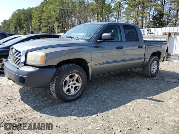 2006 Dodge Dakota SLT with VIN 1D7HW48N56S589686, listed as a Copart auction lot 49497045 with 135,845 mi miles and Salvage Title. Bid and sale history available at carsss.com. Image 1.