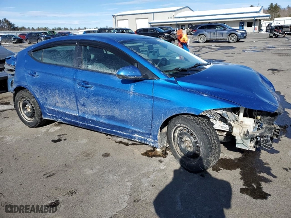 2017 Hyundai Elantra SE with VIN KMHD74LF4HU329532, listed as a Copart auction lot 45881505 with 0 mi miles and Salvage Title. Bid and sale history available at carsss.com. Image 4.