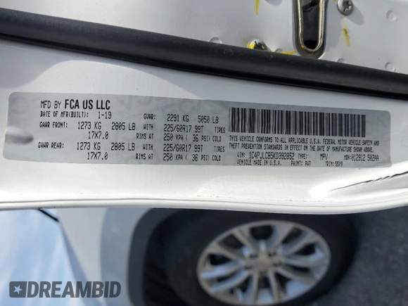 2019 Jeep Cherokee Latitude with VIN 1C4PJLCB5KD392852, listed as a Copart auction lot 50392035 with 80,116 mi miles and Salvage Title. Bid and sale history available at carsss.com. Image 15.
