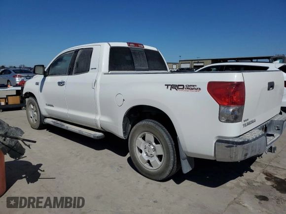 2007 Toyota Tundra Limited z VIN 5TFRV58147X019445, wystawiony jako Copart lot #88312195 z przebiegiem 169 521 mil mil oraz Szkoda całkowita • Salvage title. Historia ofert i sprzedaży dostępna na DreamBid. Obrazek 2.