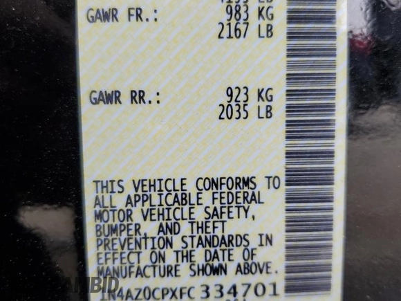 2015 Nissan LEAF S with VIN 1N4AZ0CPXFC334701, listed as a Copart auction lot 47689535 with 0 mi miles and Non Repairable. Bid and sale history available at carsss.com. Image 13.