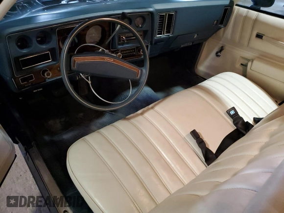 1976 Chevrolet Monte Carlo with VIN 1H57V6D483055, listed as a Copart auction lot 55043985 with 18,625 mi miles and Salvage title. Bid and sale history available at DreamBid. Image 8.