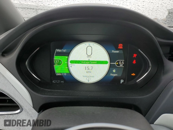 2020 Chevrolet Bolt EV Premier with VIN 1G1FZ6S04L4123662, listed as a Copart auction lot 43017423 with 42,121 mi miles. Bid and sale history available at carsss.com. Image 9.