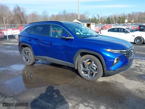2023 Hyundai Tucson Limited with VIN 5NMJECAE9PH166349, listed as a IAAI auction lot 41854228 with 11,027 mi miles. Bid and sale history available at carsss.com. Image 1.