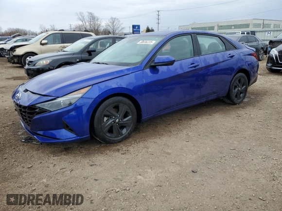 2022 Hyundai Elantra SEL with VIN KMHLM4AG4NU321006, listed as a Copart auction lot 50836235 with 45,307 mi miles and Salvage Title. Bid and sale history available at DreamBid. Image 1.