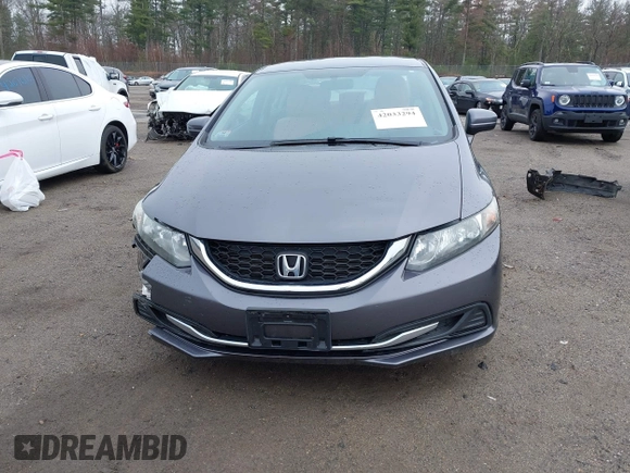 2014 Honda Civic Sedan LX with VIN 2HGFB2F53EH541941, listed as a IAAI auction lot 42033294 with 104,006 mi miles. Bid and sale history available at carsss.com. Image 13.