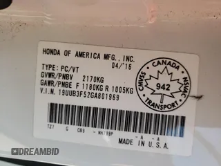 2016 Acura TLX Technology z VIN 19UUB3F52GA801969, wystawiony jako Copart lot #58997605 z przebiegiem 133 184 mil mil oraz Szkoda całkowita • Salvage title. Historia ofert i sprzedaży dostępna na DreamBid. Obrazek 13.