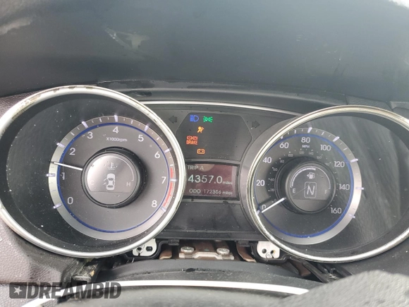 2011 Hyundai Sonata SE with VIN 5NPEC4AC4BH091857, listed as a Copart auction lot 43937185 with 172,306 mi miles and Non Repairable. Bid and sale history available at carsss.com. Image 9.