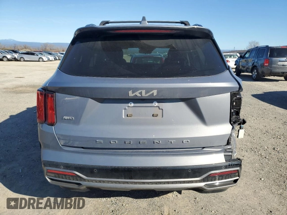 2022 Kia Sorento SX with VIN 5XYRKDLF1NG097977, listed as a Copart auction lot 46879525 with 55,992 mi miles and Salvage Title. Bid and sale history available at carsss.com. Image 6.